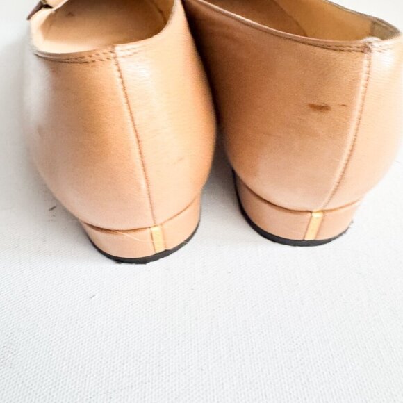 Vintage Chanel Two Tone White Beige Leather Loafers 36 - Picture 7 of 15